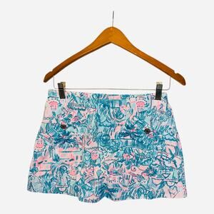 Lilly Pulitzer Madison Skort Agate Green Colorful Camelflage S